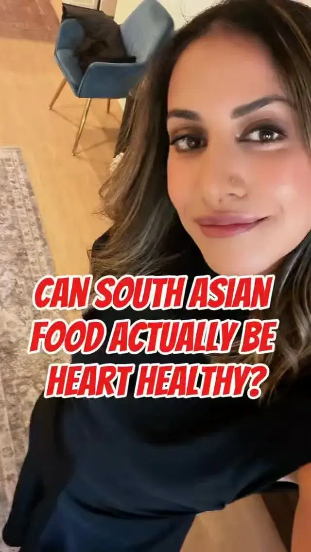 South Asian food doesn’t need a complete makeover to be heart healthy. ❤️

In fact, so many of our traditional foods already give us things I want my patients eating more of: lentils, beans, vegetables, whole grains, spices and plant-based proteins.

The goal isn’t to replace dal and sabzi with grilled chicken and kale.

It’s to look at the overall plate.

🥗 More vegetables
🫘 Plenty of dal, chana, rajma and other beans
💪 Adequate protein
🌾 More whole grains when possible
🍚 Thoughtful portions of rice and refined carbs
🫗 And yes, being mindful of how much oil is actually going into the food

Recent reviews of South Asian dietary patterns emphasize exactly this: culturally tailored nutrition that works with the foods we already eat, rather than asking people to abandon them.

Because heart-healthy eating doesn’t have to look Western.

We can keep the culture and upgrade the plate. ❤️

#southasian #healthydiet #hearthealth #indian #pakistani