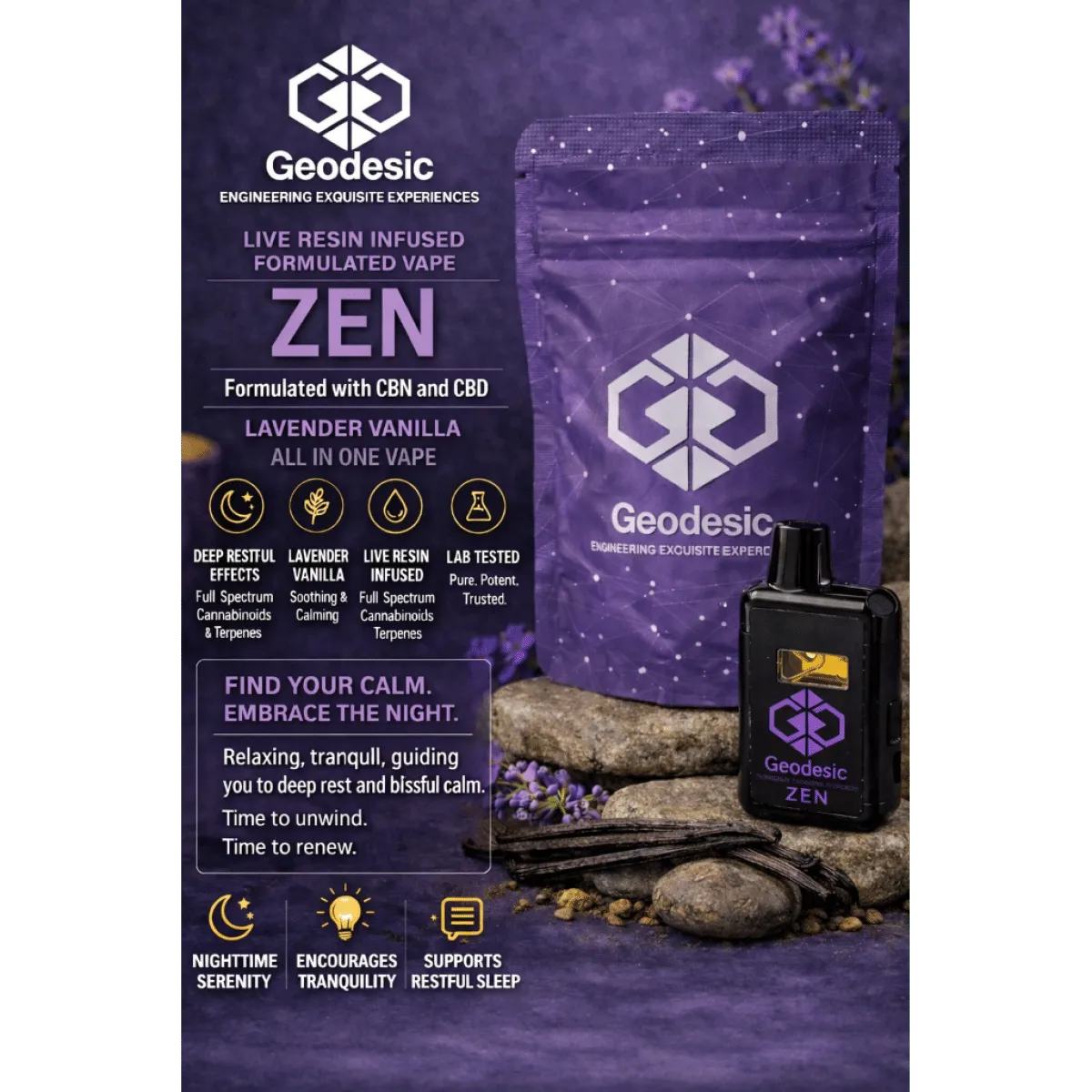Zen - 1.0g Formulated Live Resin-Infused Disposable