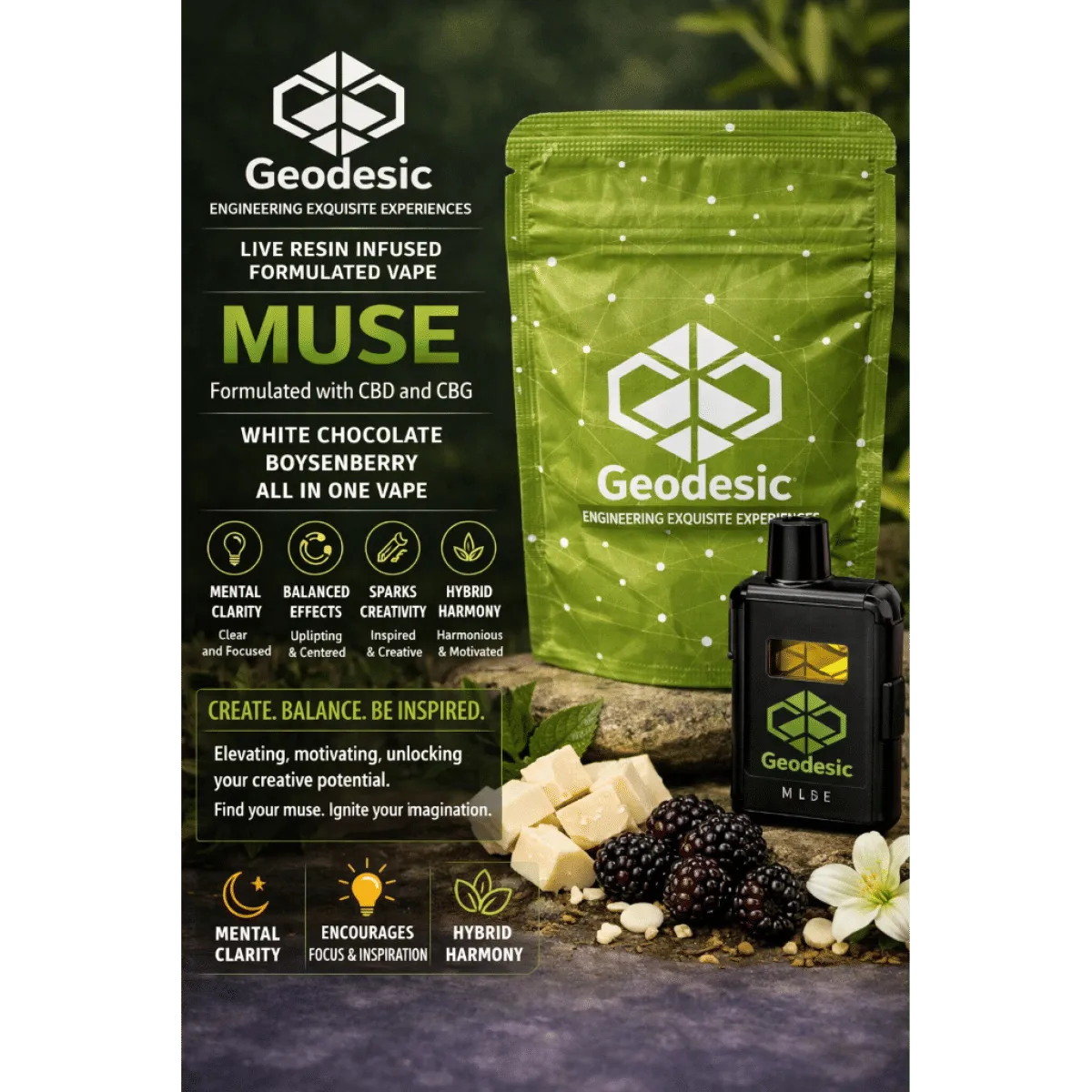Muse 1.0g Formulated Live Resin-Infused Disposable
