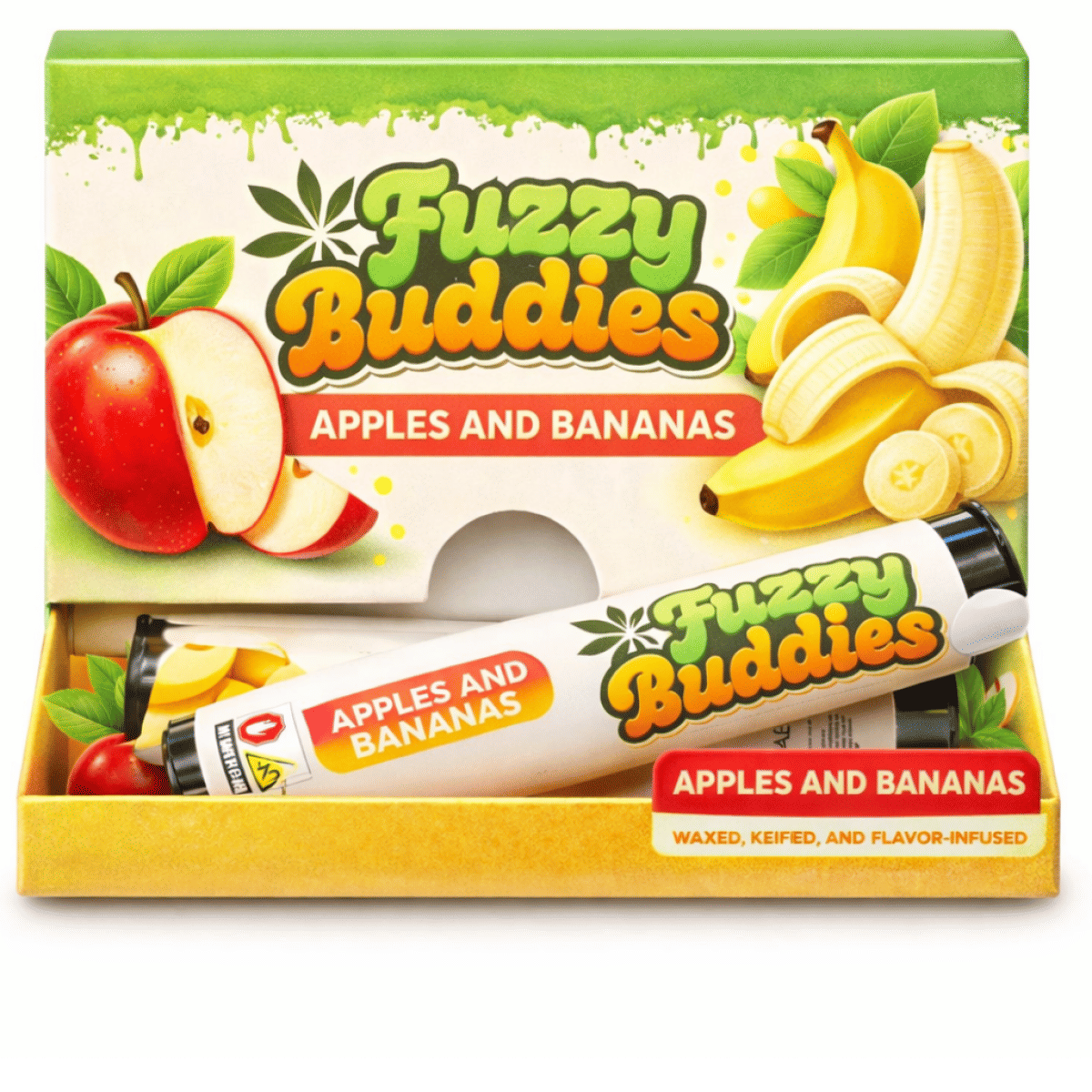 Fuzzy Buddies 2-Pack: Wax, Kief, Apples & Bananas Infused